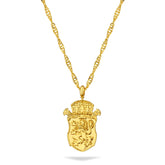 Bulgaria Lion Emblem Necklace Women 18K Gold | d'origine