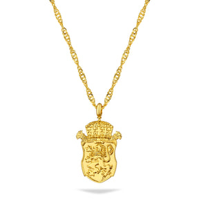 Bulgaria Lion Emblem Necklace Women 18K Gold | d'origine
