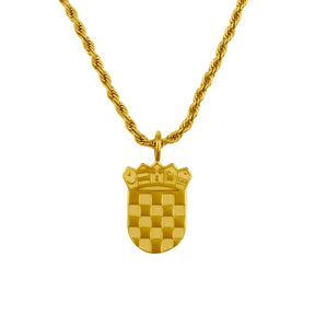 Kroatien Šahovnica Wappen Kette Herren 18K Gold | d'origine