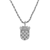 Kroatien Wappen Kette Herren Silber Edelstahl – Šahovnica