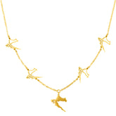 Kroatien Landkarte 5-Anhänger Kette Damen 18K Gold | d'origine
