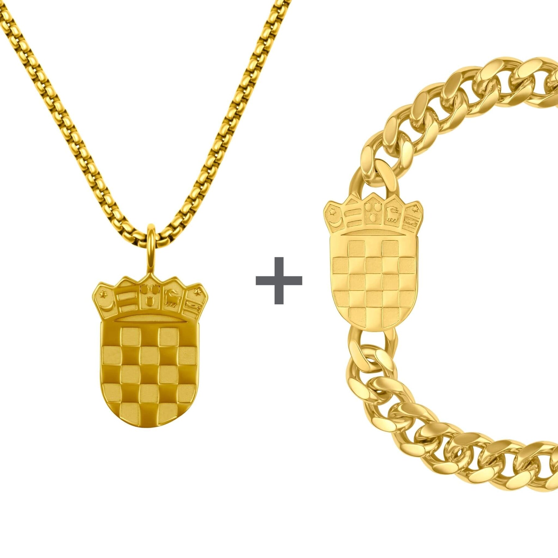 Kroatien Wappen Schmuck Set Herren | d'origine