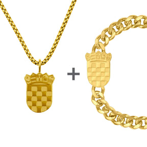 Kroatien Wappen Schmuck Set Herren | d'origine