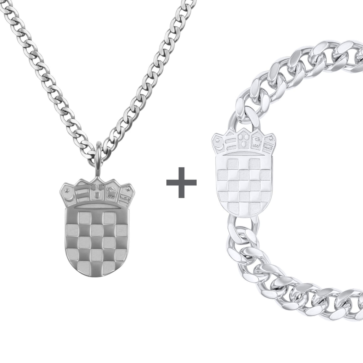 Kroatien Wappen Schmuck Set Herren | d'origine