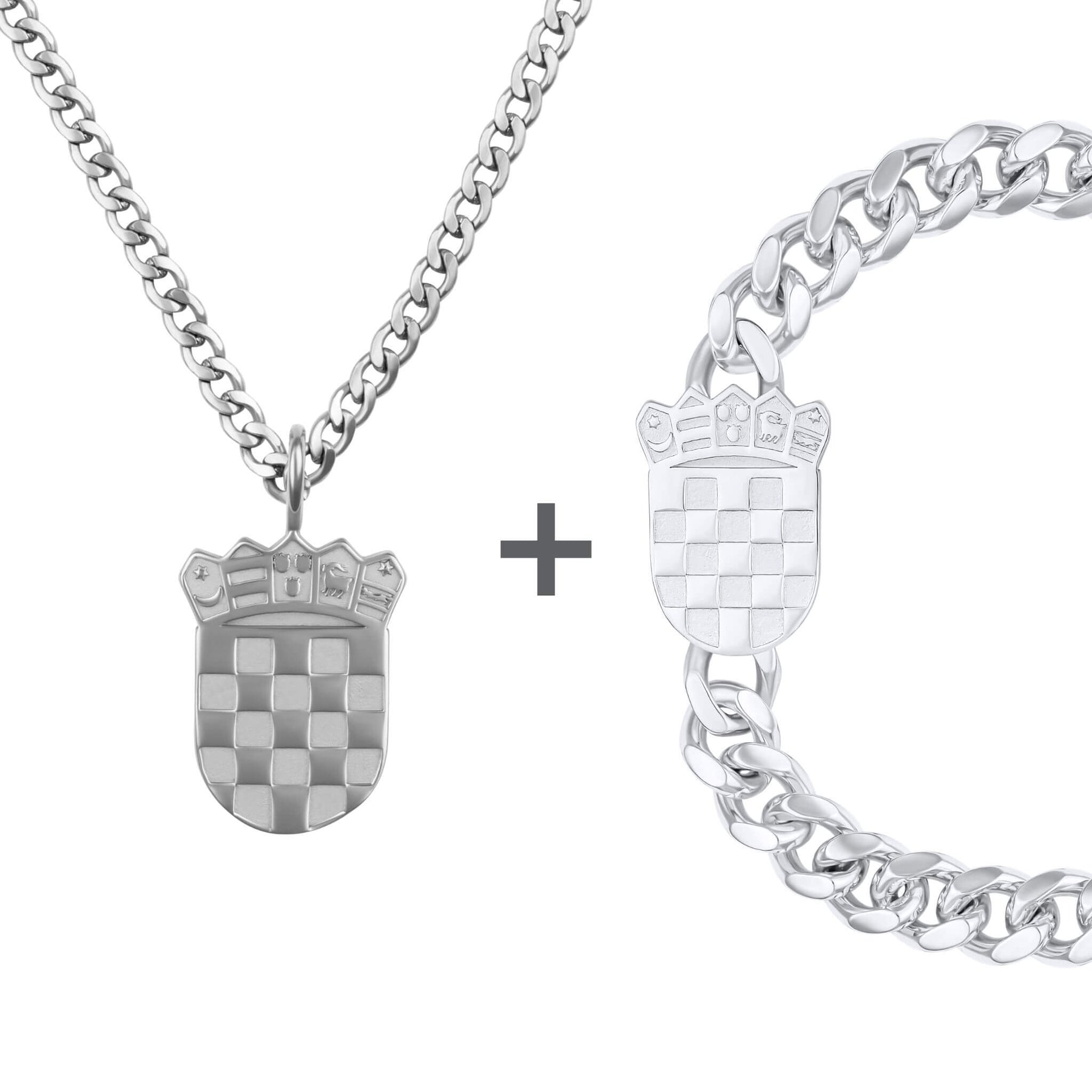 Kroatien Wappen Schmuck Set Herren | d'origine
