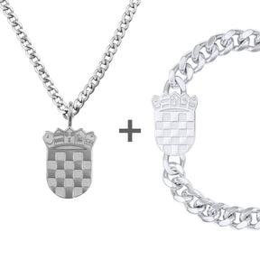 Kroatien Wappen Schmuck Set Herren | d'origine