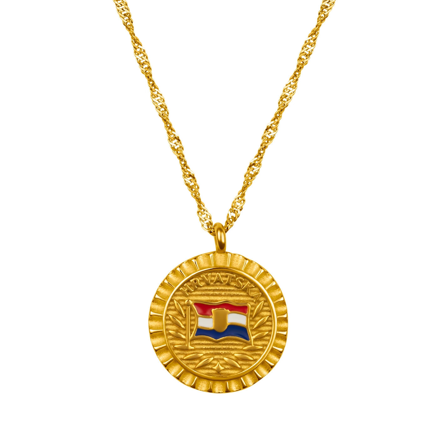 Kroatien Flaggenkette Damen 18K Gold | d'origine