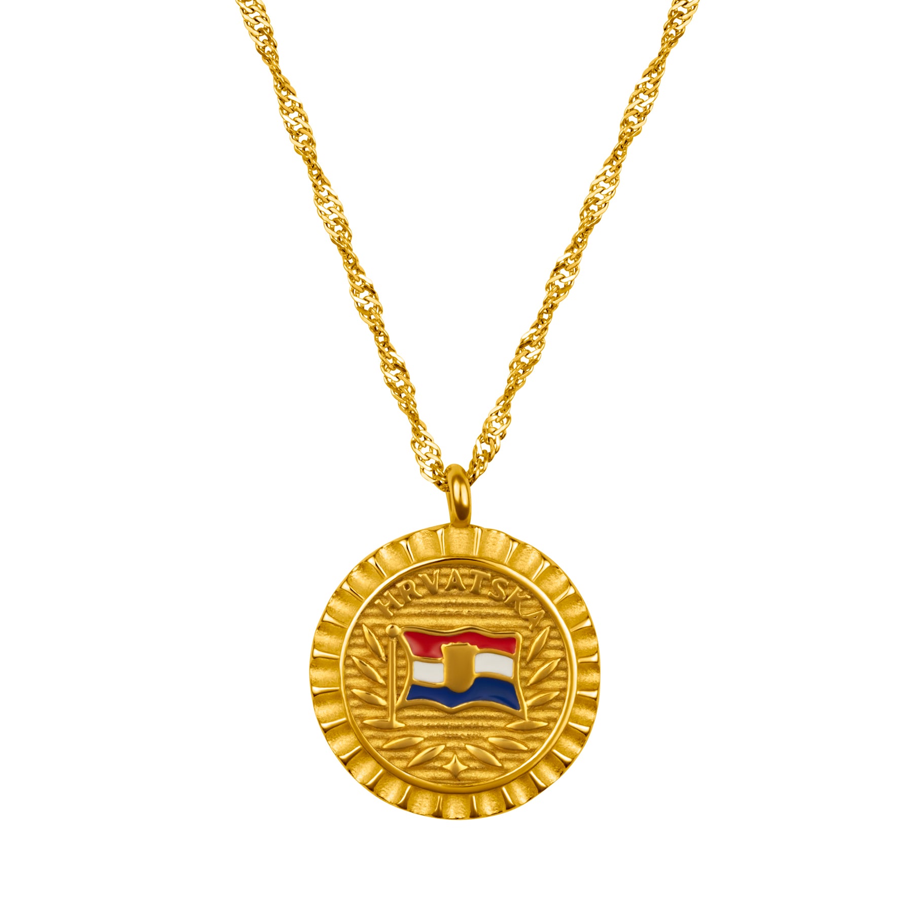 Kroatien Flaggenkette Damen 18K Gold | d'origine