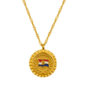 Kroatien Flaggenkette Damen 18K Gold | d'origine