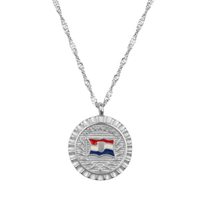 Kroatien Nationalflagge Flaggenkette Damen Silber wasserfest | d'origine