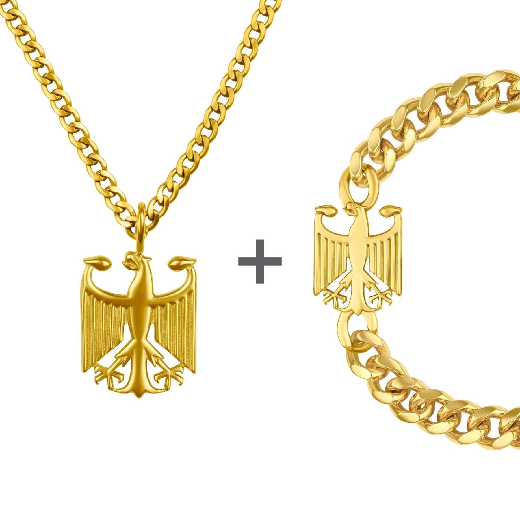 Deutschland Wappen Schmuck Set Herren Edelstahl Kollektion
