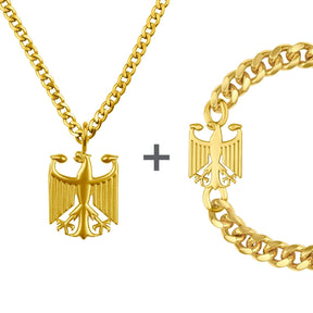 Deutschland Wappen Schmuck Set Herren Edelstahl Kollektion