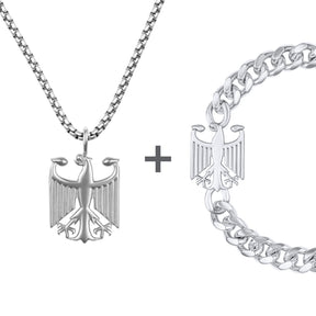 Deutschland Wappen Schmuck Set Herren Edelstahl Kollektion