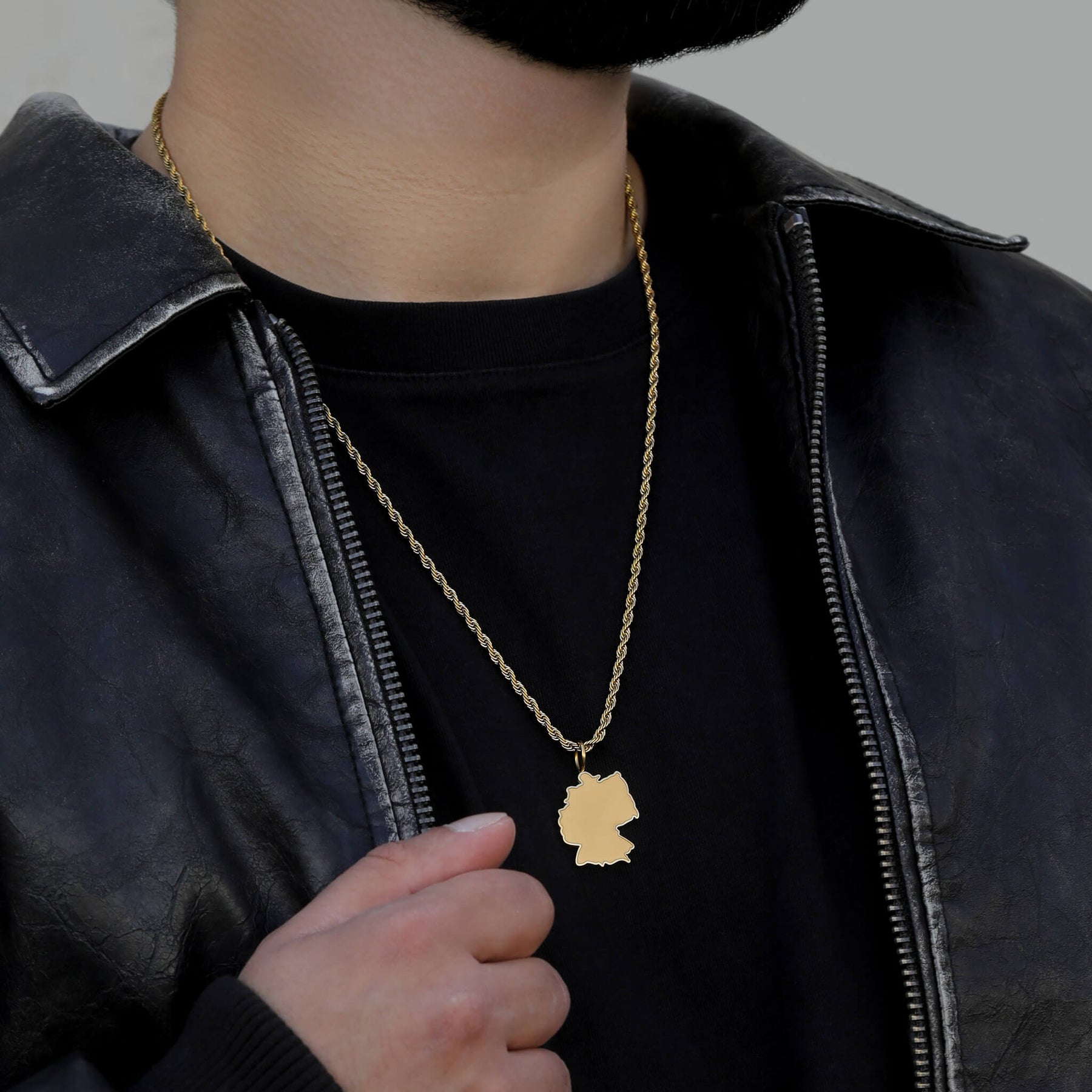 Germany Map Necklace Matte | Men