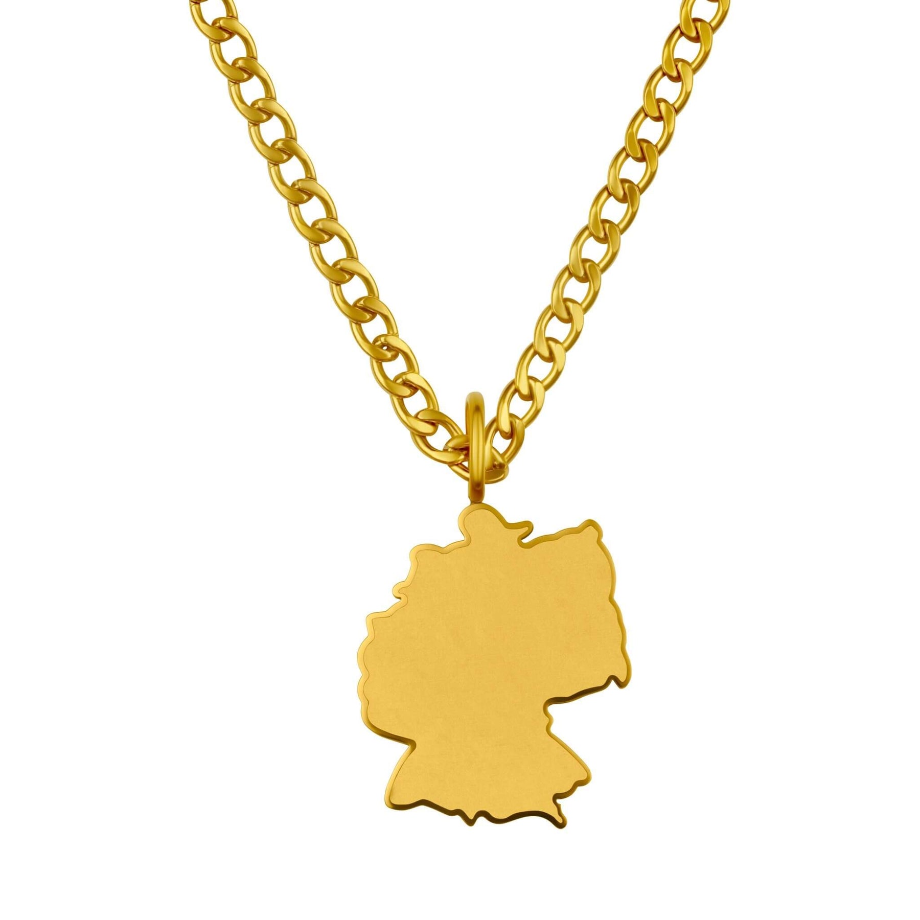 Germany Map Necklace Matte | Men