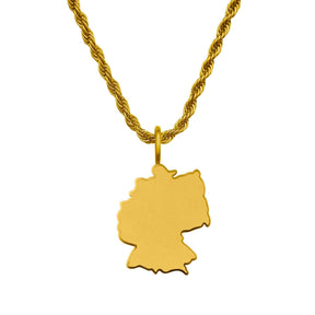 Germany Map Necklace Matte | Men