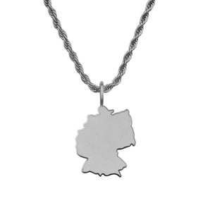 Germany Map Necklace Matte | Men