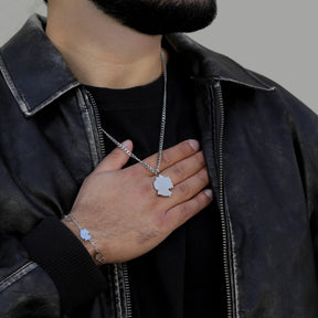 Germany Map Necklace Matte | Men