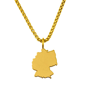 Germany Map Necklace Matte | Men