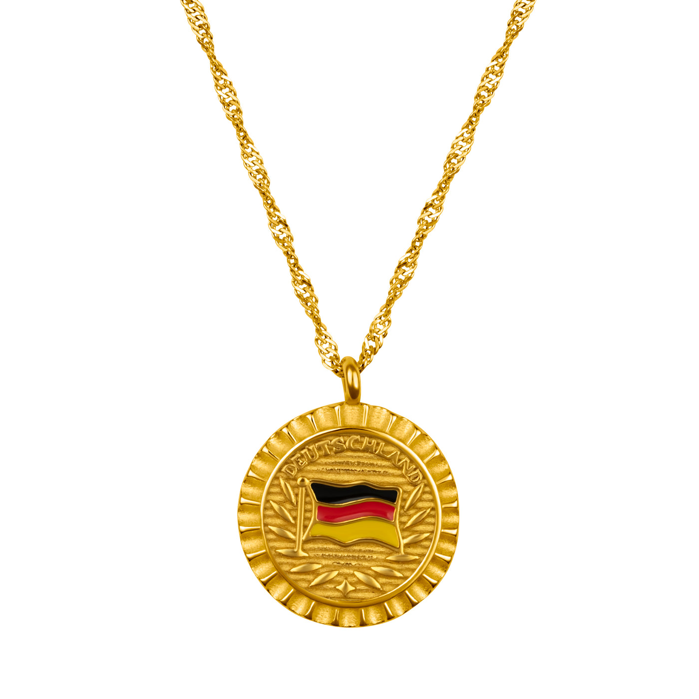 Deutschland Flaggenkette Damen 18K Gold | d'origine