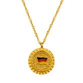 Deutschland Flaggenkette Damen 18K Gold | d'origine