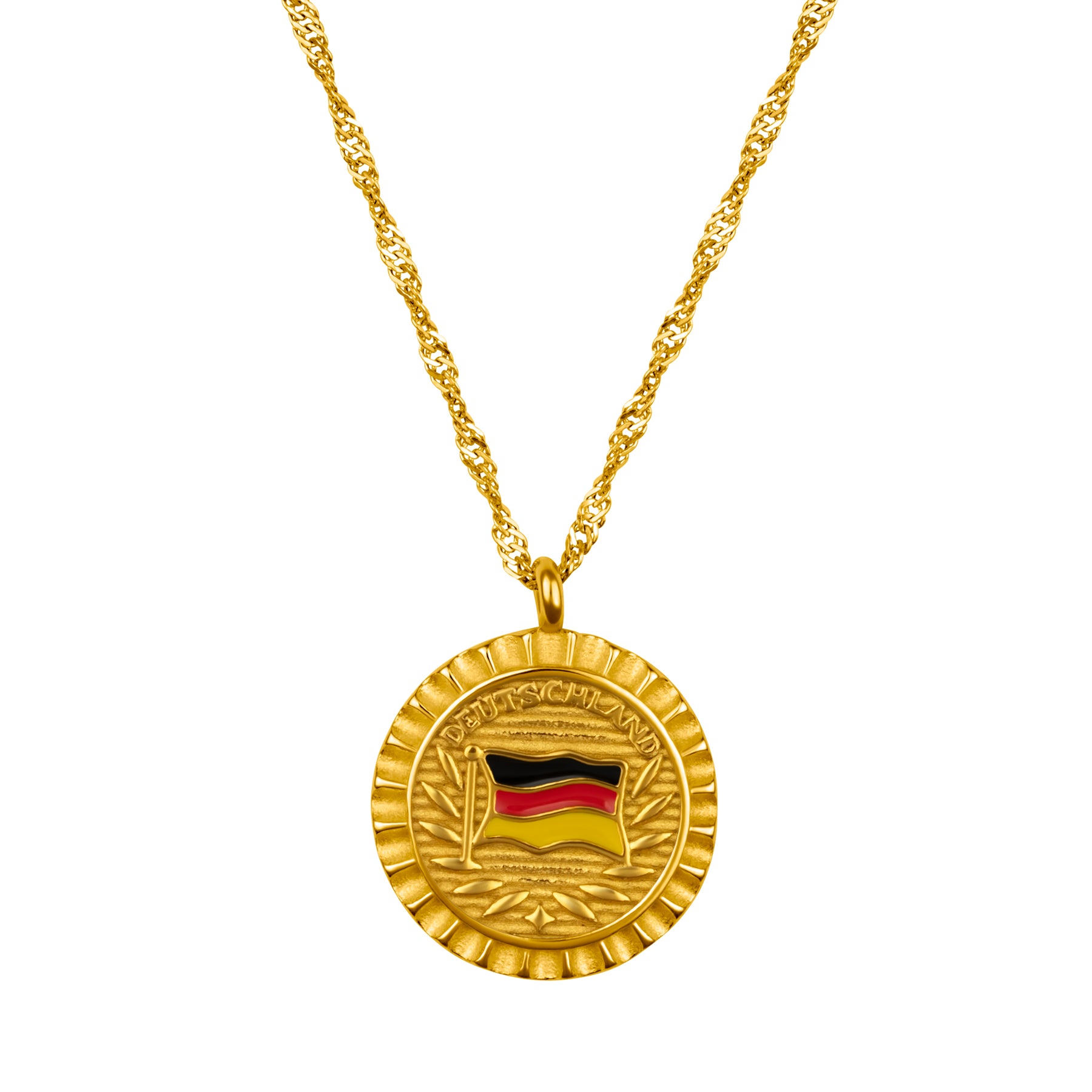 Deutschland Flaggenkette Damen 18K Gold | d'origine