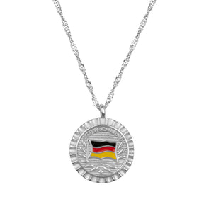 Deutschland Nationalflagge Flaggenkette Damen Silber wasserfest | d'origine
