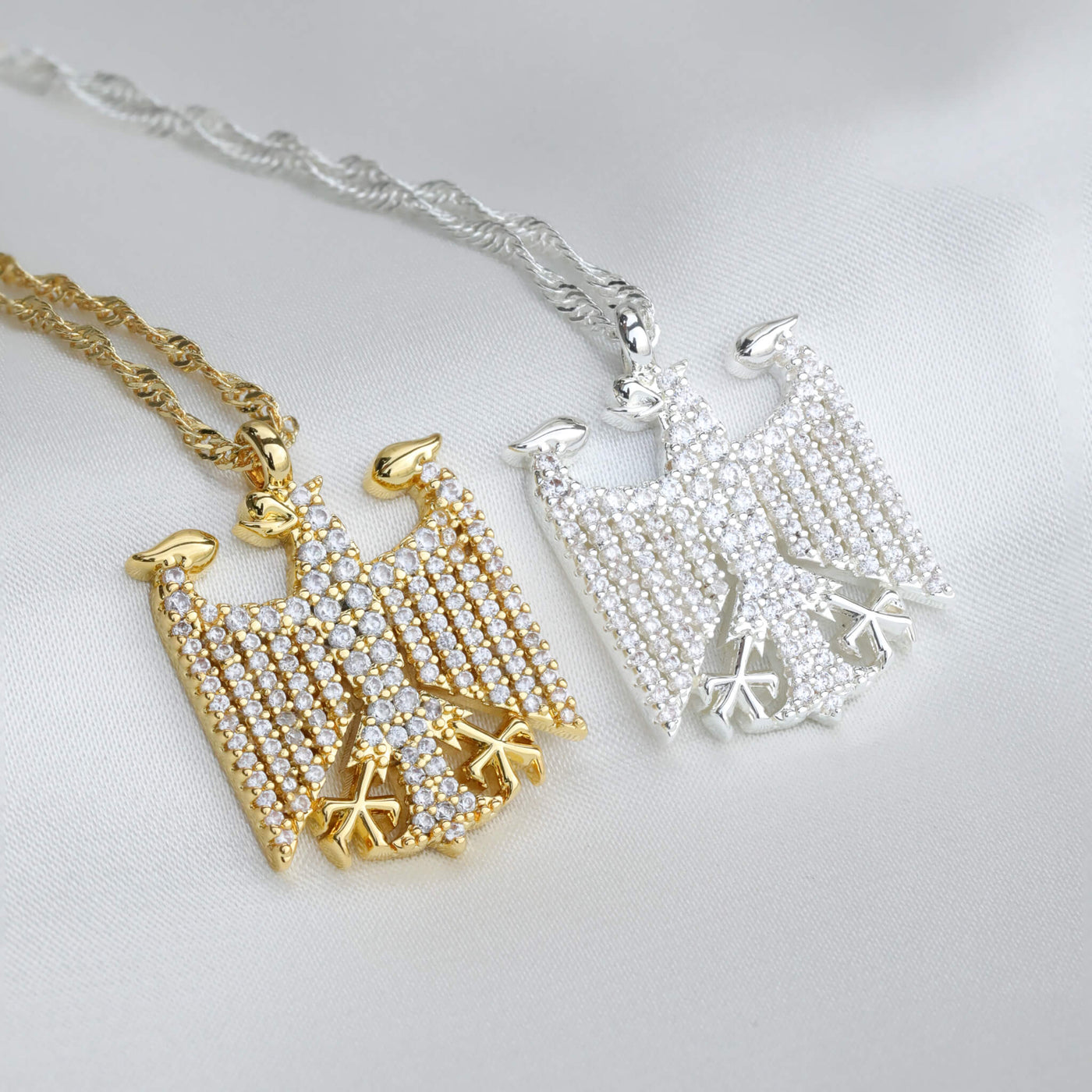 Deutschland Bundesadler Wappen Kette Damen 18K Gold | d'origine