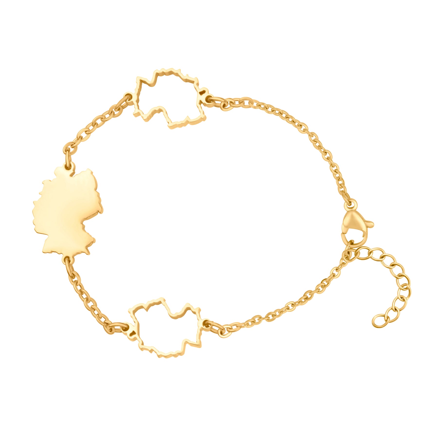 Deutschland Landkarten Armband 18K Gold | d'origine
