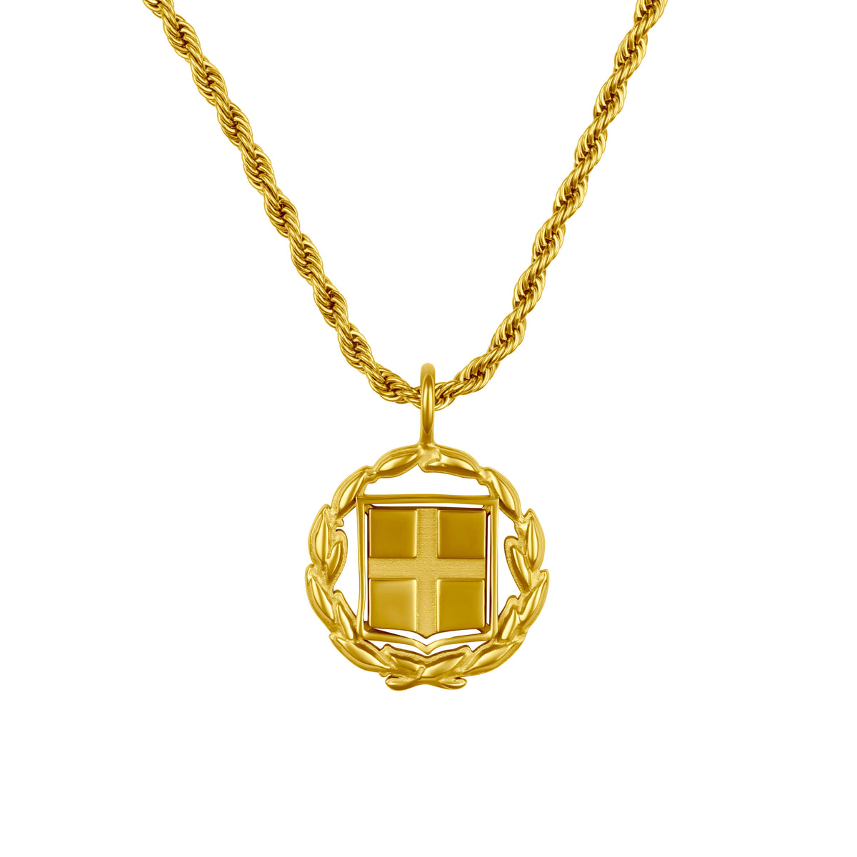 Griechenland Wappen Kette Herren 18K Gold | d'origine