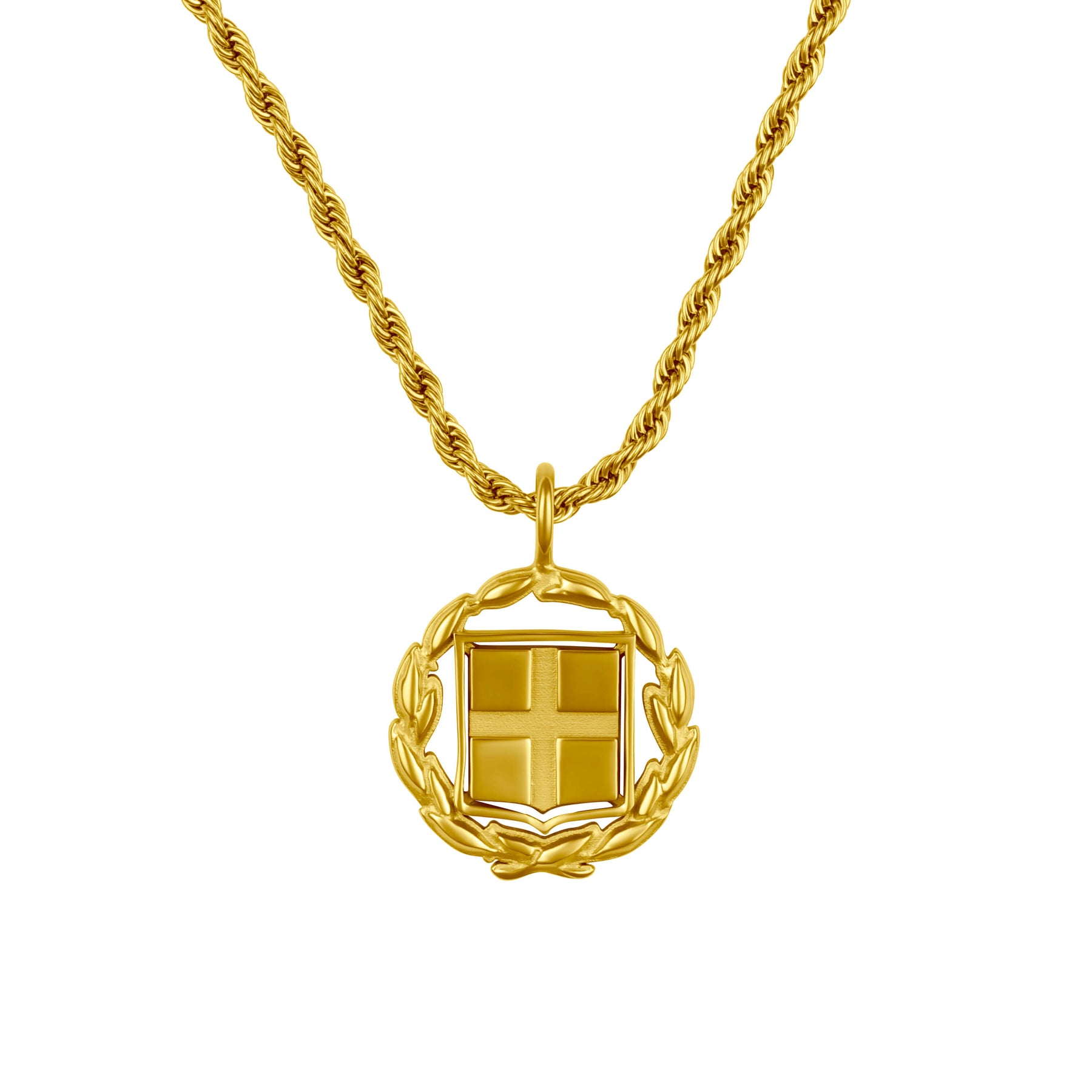 Griechenland Wappen Kette Herren 18K Gold | d'origine