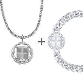 Griechenland Wappen Schmuck Set Herren Edelstahl | d'origine