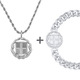 Griechenland Wappen Schmuck Set Herren Edelstahl | d'origine
