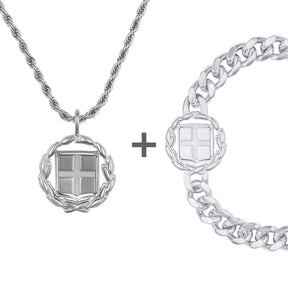 Griechenland Wappen Schmuck Set Herren Edelstahl | d'origine