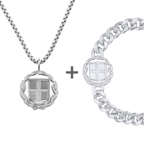 Griechenland Wappen Schmuck Set Herren Edelstahl Kollektion