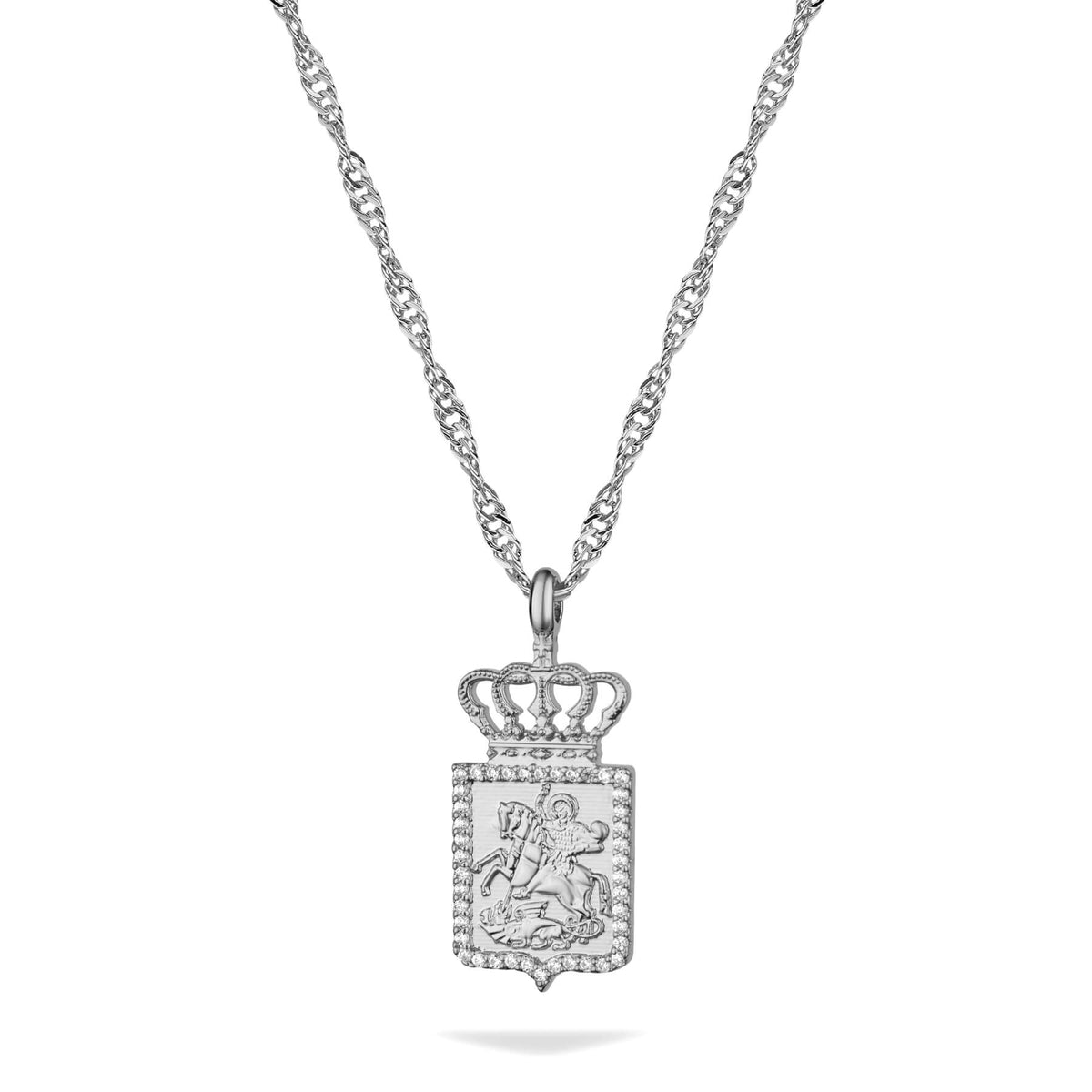Georgien Wappen Kette Damen Silber wasserfest | d'origine