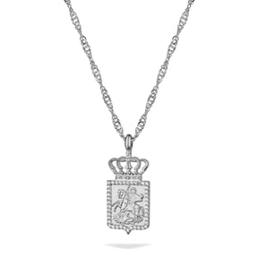 Georgien Wappen Kette Damen Silber wasserfest | d'origine