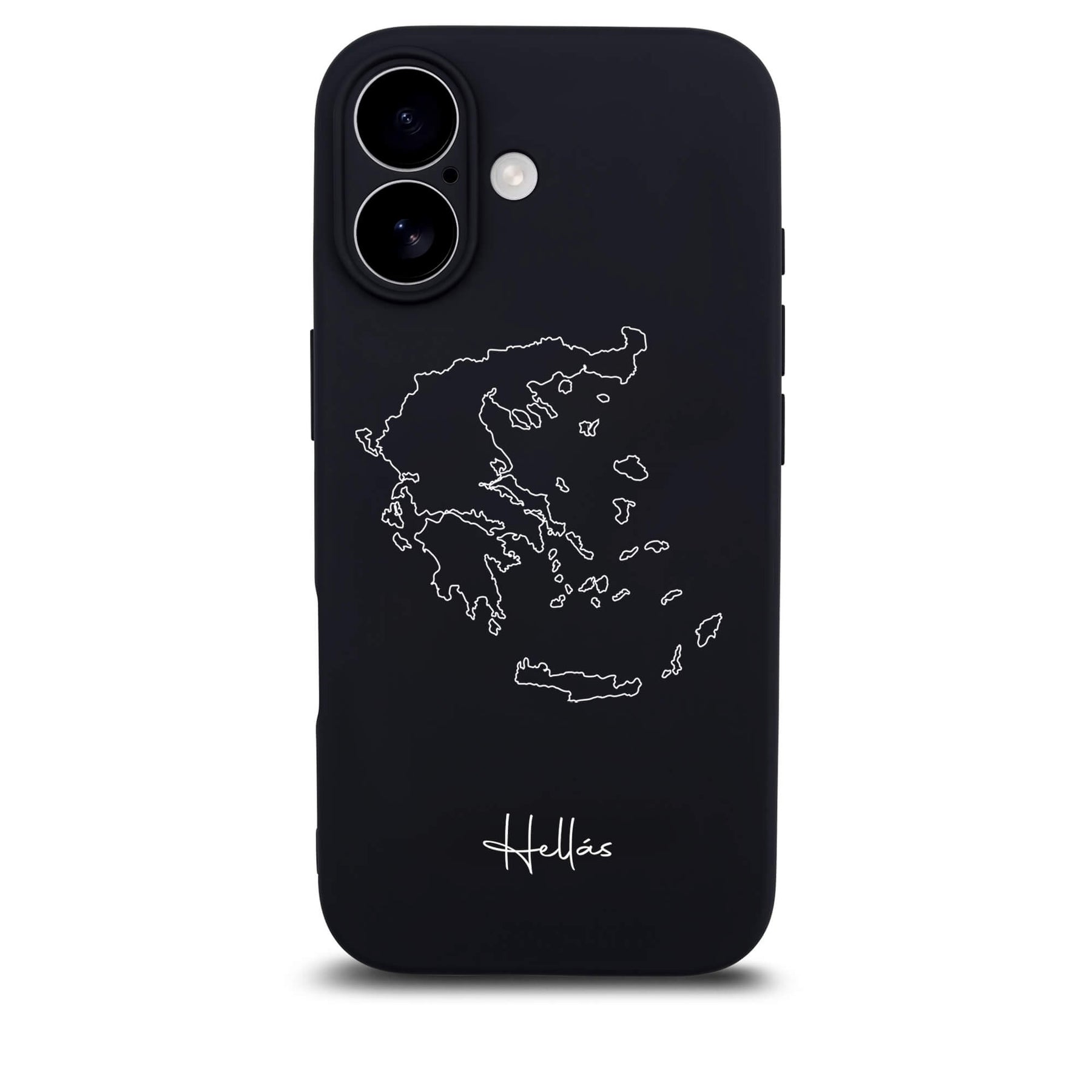 Greece phone case for iPhone 17 – back with map and lettering