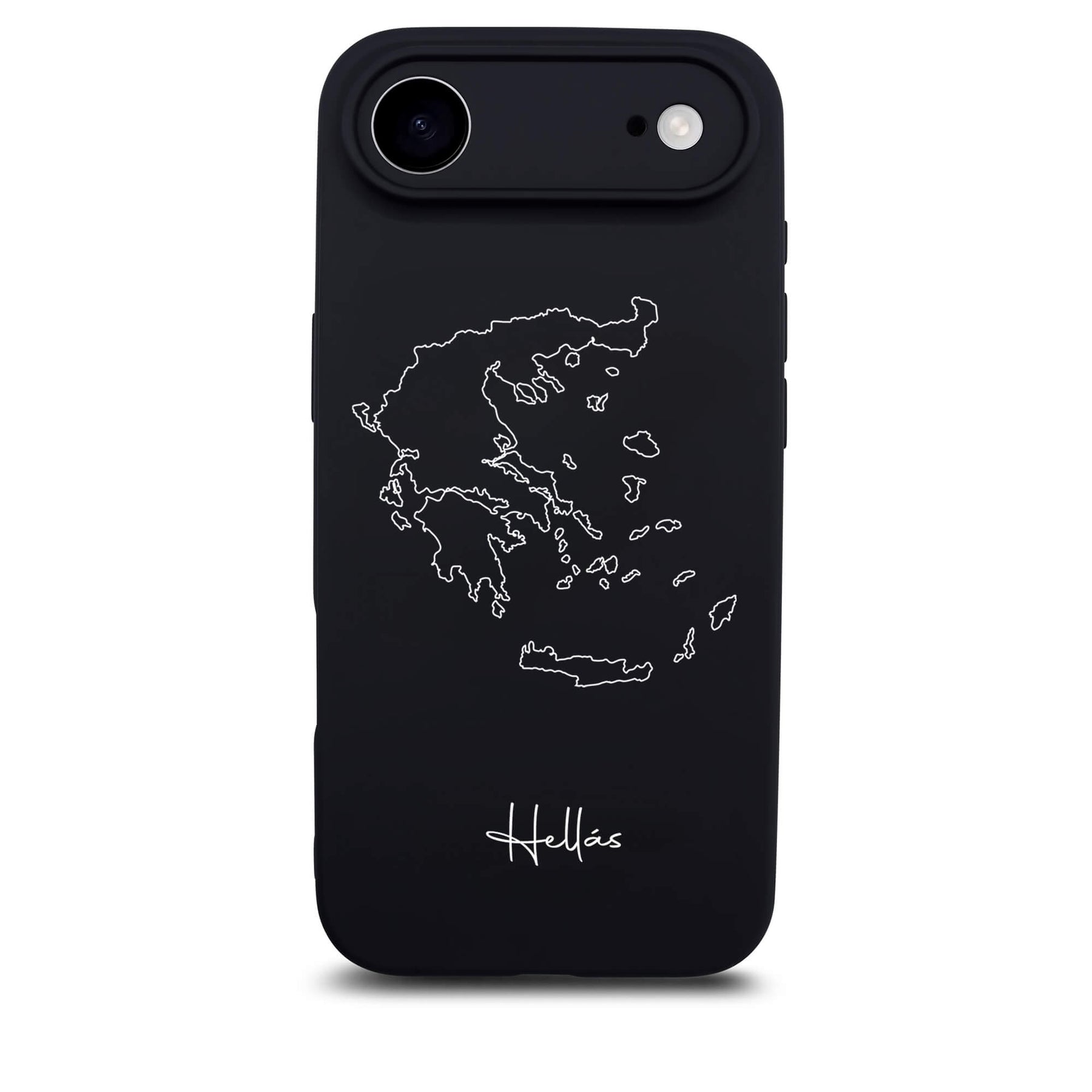 Greece phone case for iPhone 17 Air – back with map and lettering