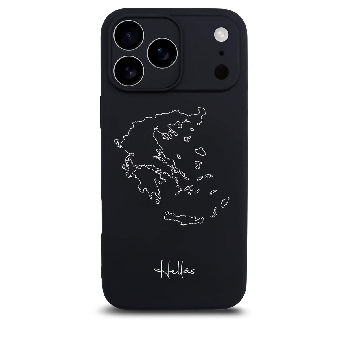 Griechenland Handyhülle für iPhone 17 Pro – Rückseite mit Landkarte und Schriftzug