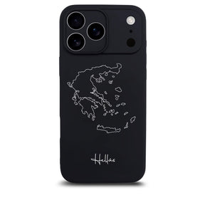 Greece phone case for iPhone 17 Pro – back with map and lettering