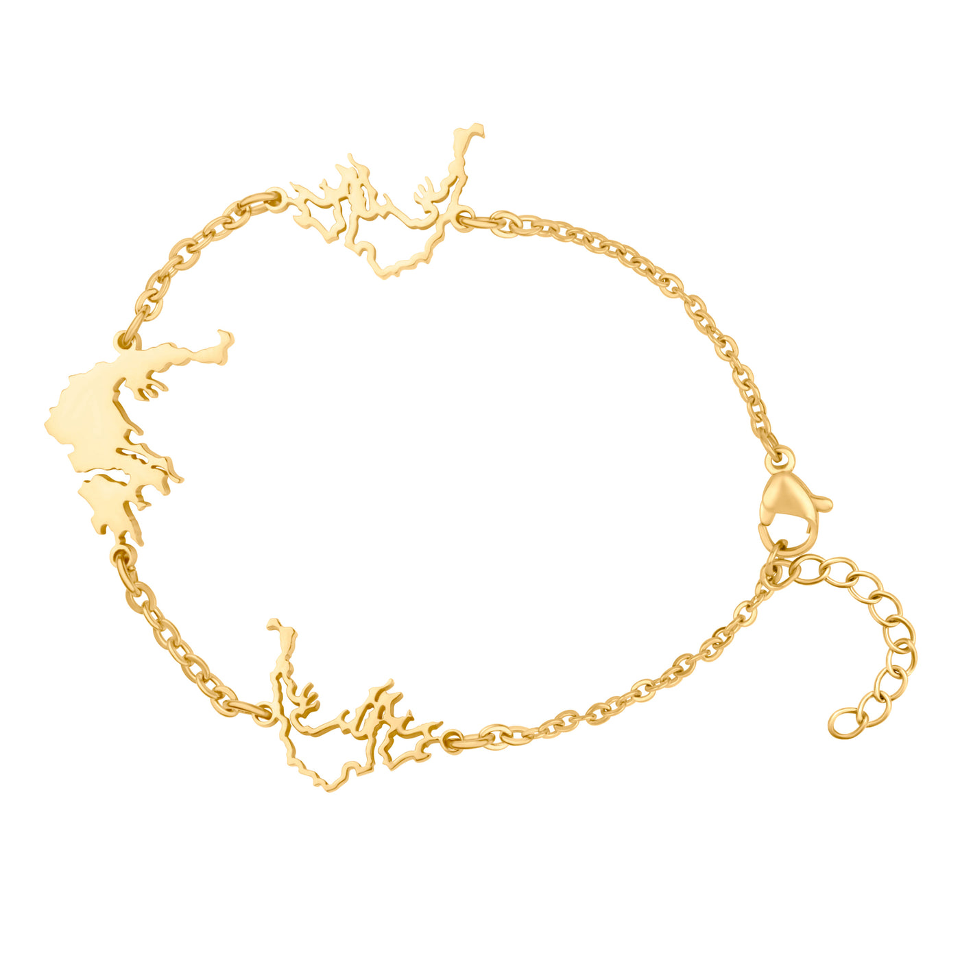 Griechenland Landkarten Armband 18K Gold | d'origine