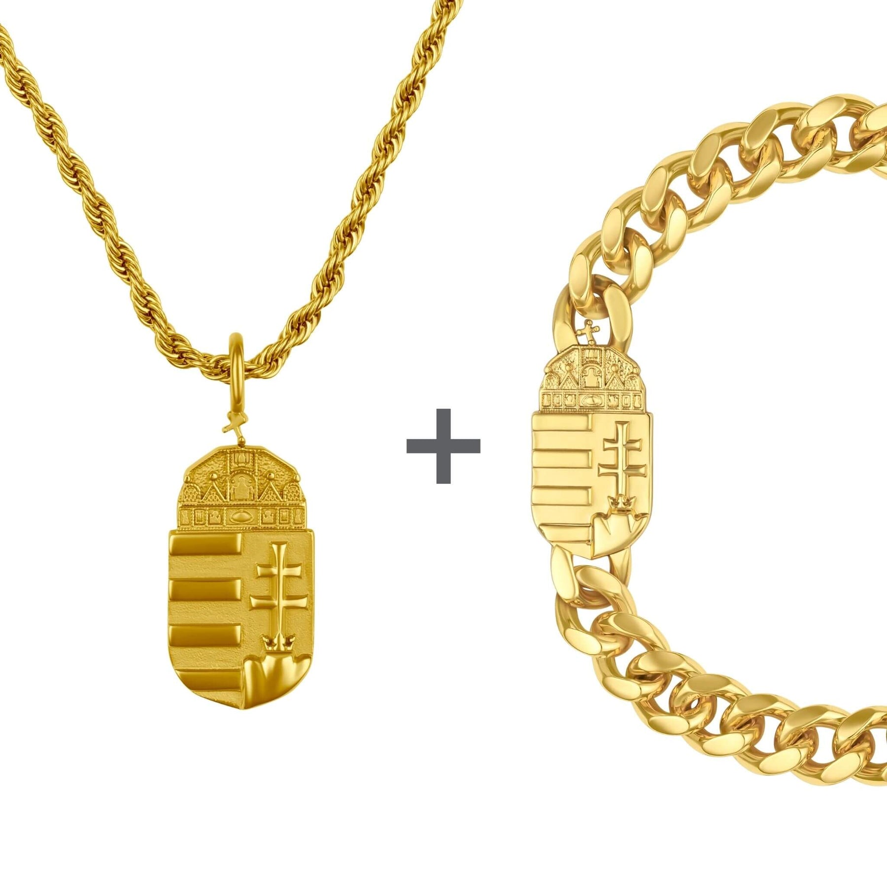 Hungary Emblem Jewelry Set Men | d'origine