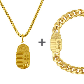 Hungary Emblem Jewelry Set Men Stainless Steel | d'origine