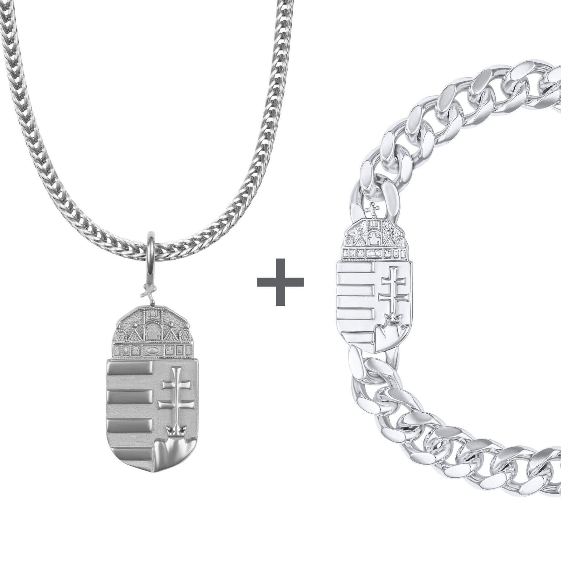 Hungary Emblem Jewelry Set Men Stainless Steel | d'origine