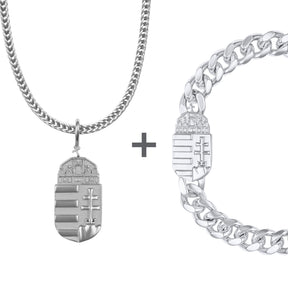 Hungary Emblem Jewelry Set Men Stainless Steel | d'origine