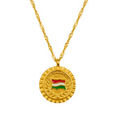 Hungary Flag Necklace Women 18K Gold | d'origine