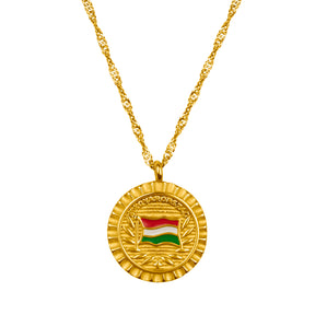 Hungary Flag Necklace Women 18K Gold | d'origine