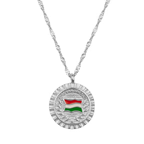 Hungary National Flag Necklace Women Silver Waterproof | d'origine