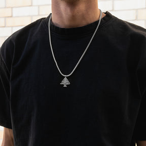 Libanon Zeder Wappen Kette Herren getragen am Model